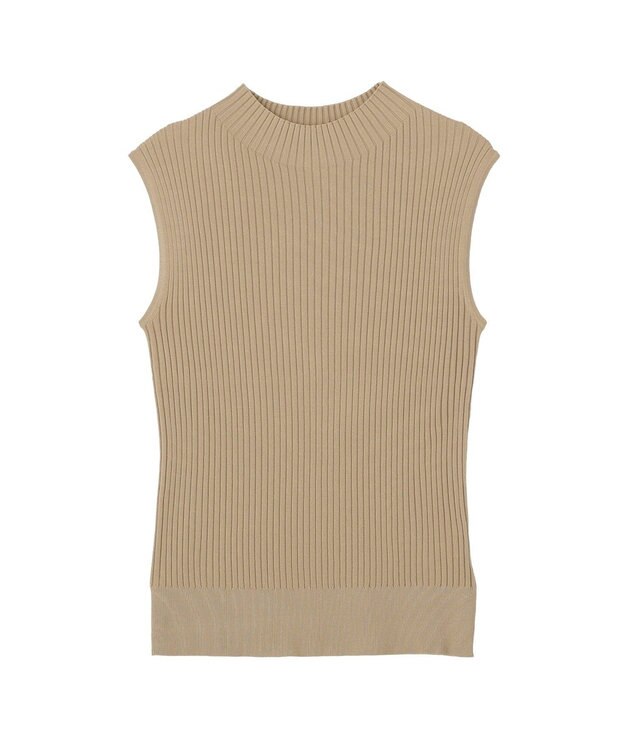 YECCA VECCA ハイネックノースリーブニット Gray Beige