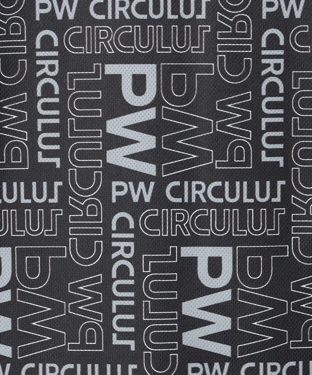 PW CIRCULUS 【MEN】PW LOGO 総柄ポロシャツ ゴルフ ブラック系5