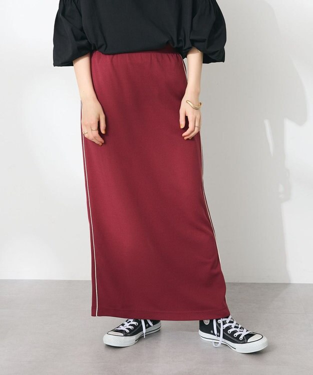 CRAFT STANDARD BOUTIQUE パイピングラインスカート Red