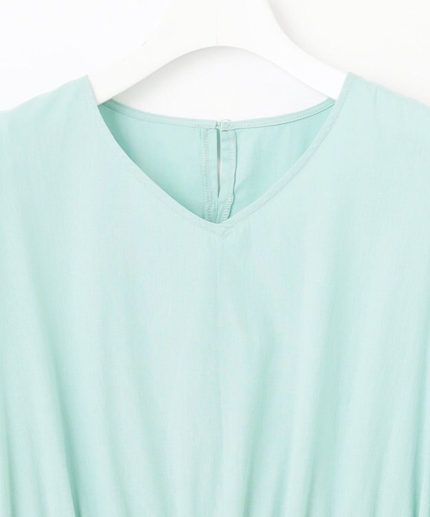 Feroux 【洗える】ドロストデザイン ワンピース グリーン系