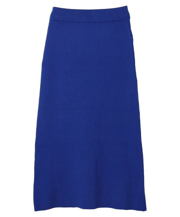 CRAFT STANDARD BOUTIQUE アンチピリングリブニットスカート Blue