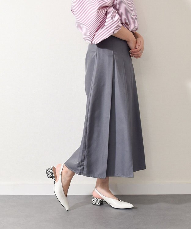 INTER-CHAUSSURES 【INTER-CHAUSSURES】ポインテッドトウVカットバックバンド ホワイトコンビ