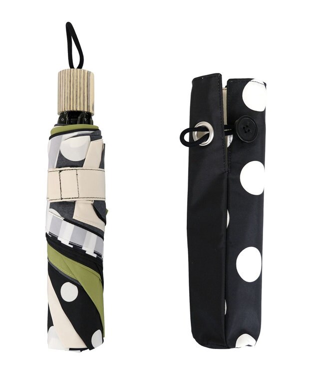 +RING 【UVカット90%以上】【数量限定】レディース向け  折傘 55cm BLK T1232 黒