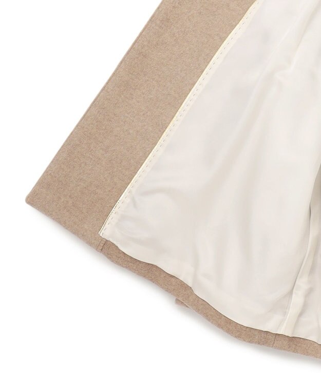 BEIGE， LABBOCK / ウール混2WAYショートコート Taupe