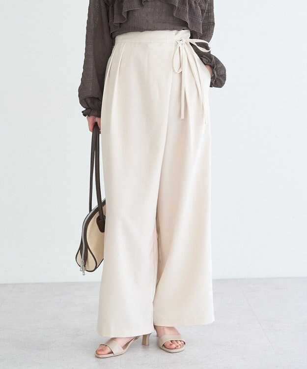 earth music&ecology ラップパンツ Ivory