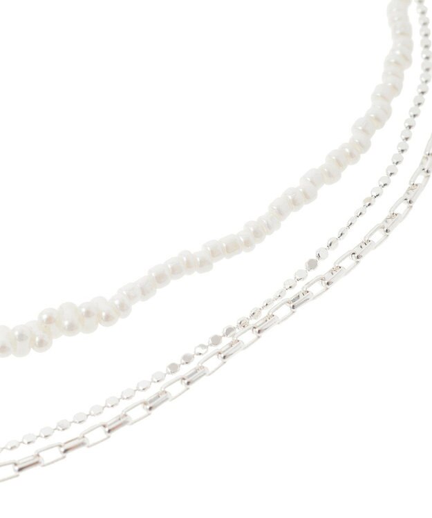 Green Parks ｅｖｅｒｙ　ｗａｌｋ．３ＷＡＹパールＭＩＸネックレス Silver
