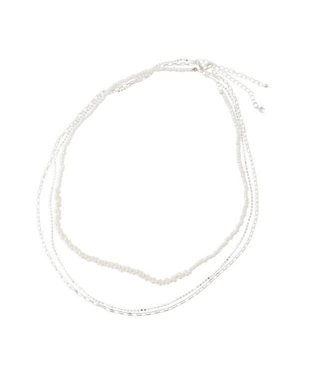 Green Parks ｅｖｅｒｙ　ｗａｌｋ．３ＷＡＹパールＭＩＸネックレス Silver