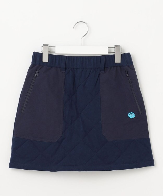 PW CIRCULUS 【裏地付き/防寒】【WOMEN】キルティングスカート ネイビー系