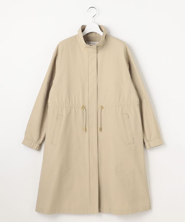 コットンナイロンタッサースタンドカラー コート / 自由区