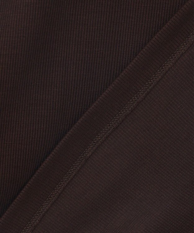 自由区 【洗える】ベアフライスボトルネック カットソー ダークブラウン系