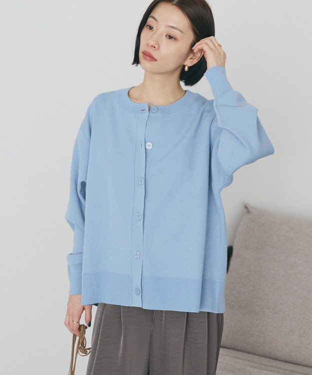 AMERICAN HOLIC クルーネックニットカーディガン Light Blue