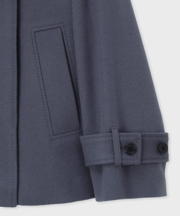 Paul Smith Field Flowers スタンドカラー ショートコート グレイッシュブルー