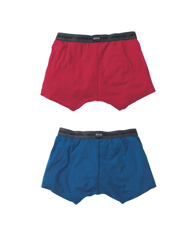 WACOAL MEN ボクサーパンツ 2枚セット 【オーガニック綿混ボクサー】 快適 吸汗速乾 抗菌防臭 やさしい肌あたり フリーカッティング(裾部分) 環境に配慮 前閉じ GT2310 /ブロス バイ ワコールメン ブルー