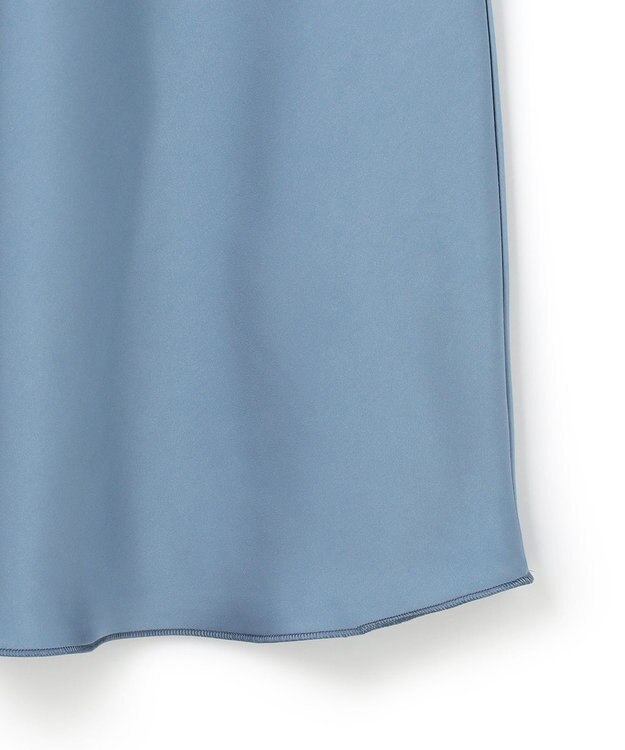 UNFILO L 【新色・新サイズ登場！】サテン ナロースカート スモーキーブルー