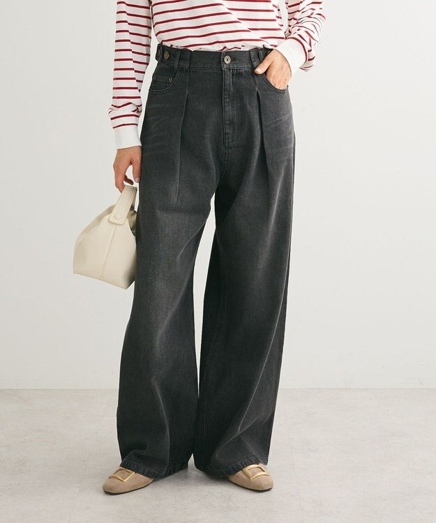 Green Parks ・ＳＵＧＡＲ　ＳＰＯＯＮ　デニムタックワイドパンツ