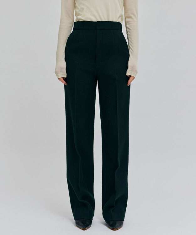 BEIGE， MILLAM / フェイクレザーパッチワイドパンツ F Green