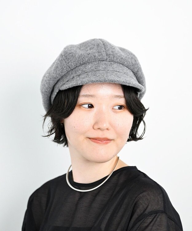 ATRENA 【ふわもこ】ウールフリース キャスケット グレー