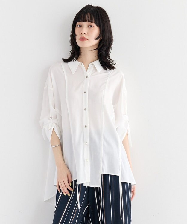 YECCA VECCA ストリングデザインシャツ White