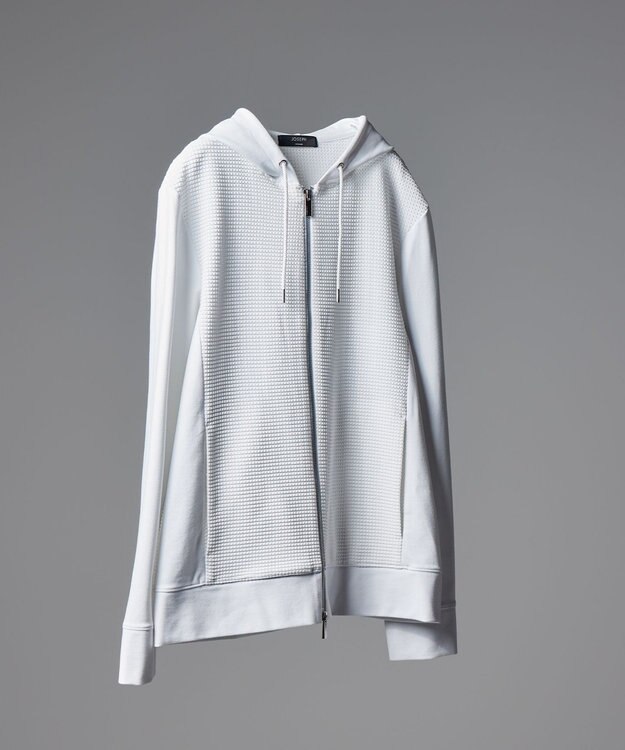JOSEPH HOMME 【オリジナル素材 】ライトタックジャージー   ジップアップフーディー ホワイト系