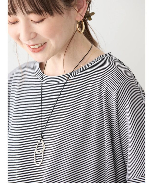 AMERICAN HOLIC ＵＶカット加工ワイドカットプルオーバー Border Black