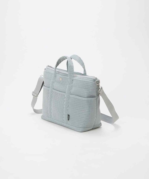 TOPKAPI 【Breath TOPKAPI】ポリメッシュ ショルダー付き A4 トートバッグ ライトグレー