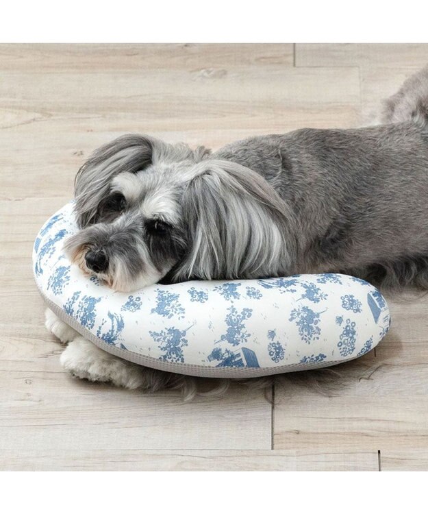 PET PARADISE ペットパラダイス クールピロー 《トワルドジュイ》 小型犬 ホワイト×ブルー