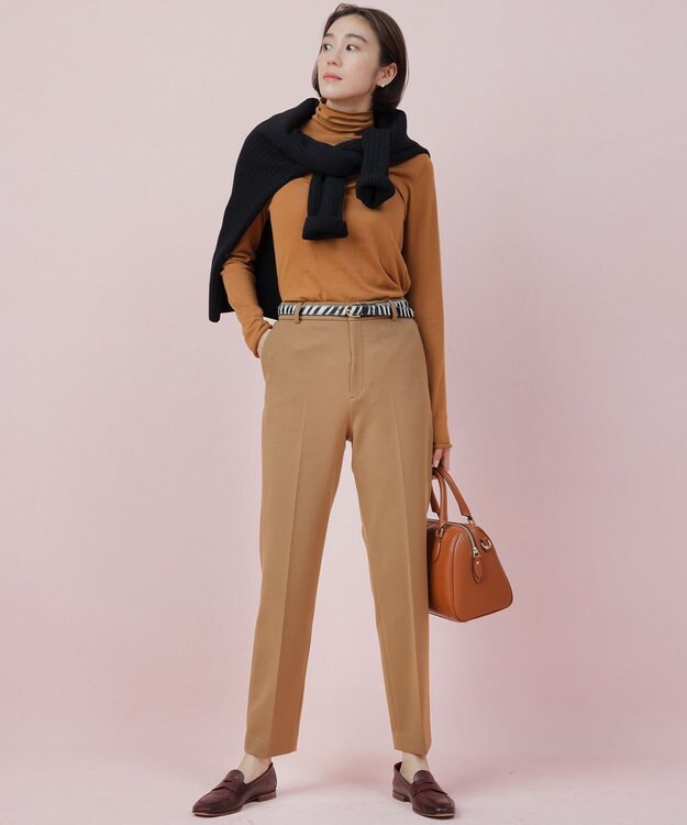 23区 【CLASSY.12月号掲載】TRストレッチギャバ テーパード パンツ アンバー