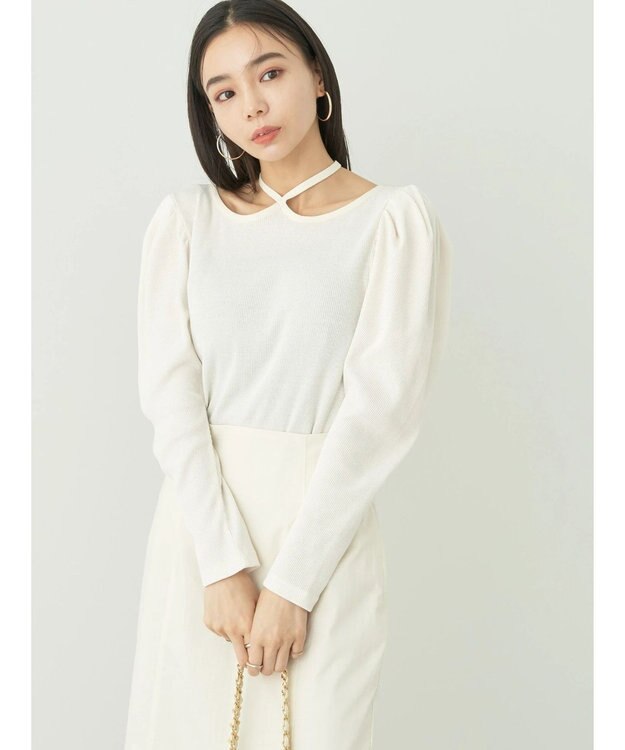 earth music&ecology ホルターネックインナー Ivory