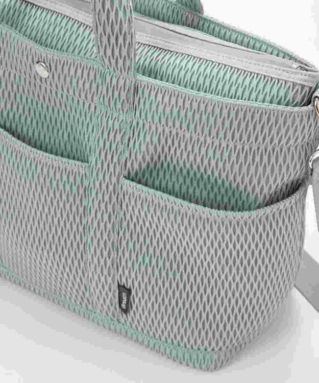 TOPKAPI 【Breath TOPKAPI】ポリメッシュ ショルダー付き A4 トートバッグ ライトグレー