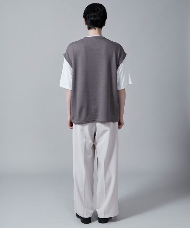 WEGO フェイクレイヤードベストT（S） ダークグレー