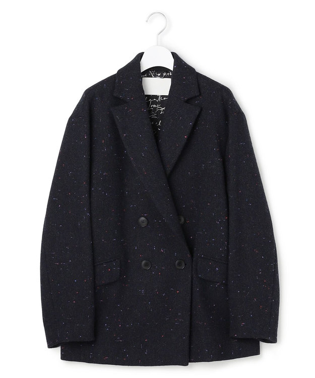 ICB 【30th ANNIVERSARY】 カラーネップツイード ジャコット ミッドナイト（ネイビー系）