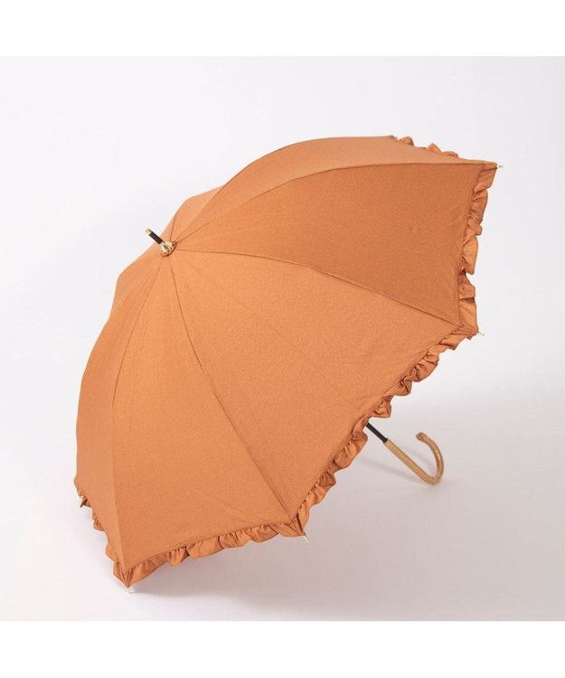 UNBILLION カシュネ cachenez / 【晴雨兼用】【日傘】 シャンプレーフリルショートパラソル オレンジ