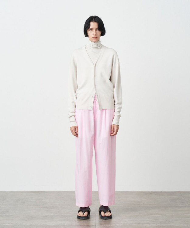 ATON 50/2 NATURAL DYE ORGANIC | Vネックカーディガン WARM WHITE