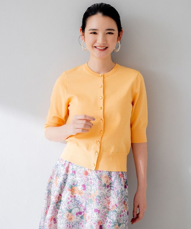 組曲 【洗える・シワになりにくい】フルラージュプリント スカート ベージュ系5