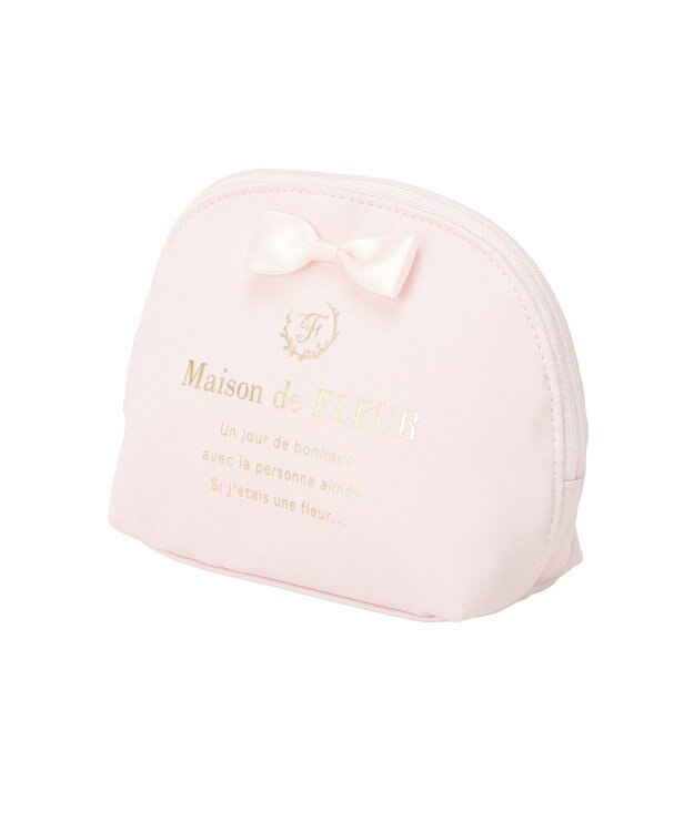 Maison de FLEUR 《セット商品》ダブルリボンギャザートート・ポーチ Light Pink