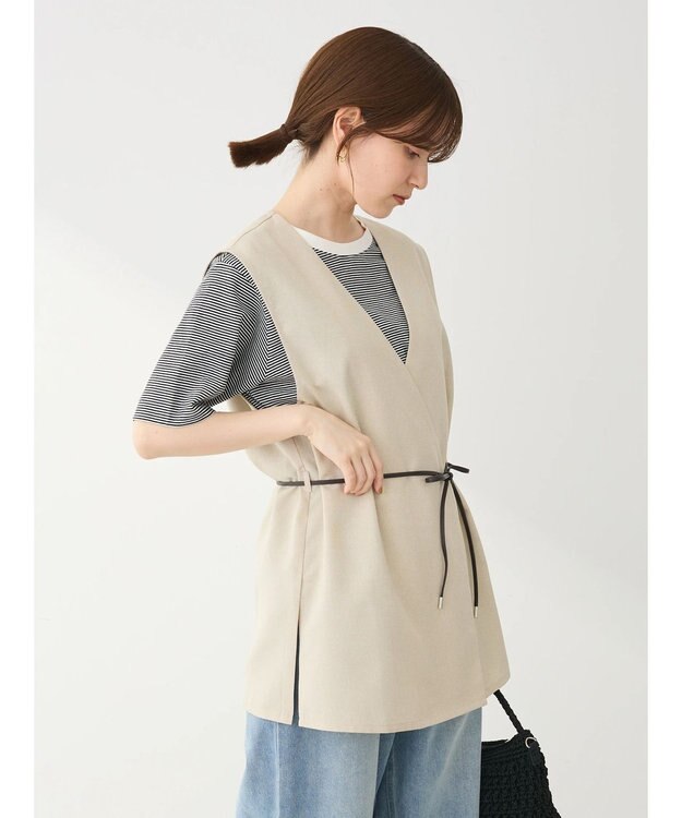 Green Parks 接触冷感　ベルト付きベスト Beige