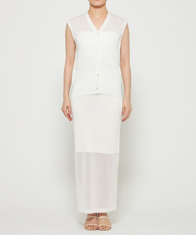 uncrave シアーニット ノースリーブベスト オフ