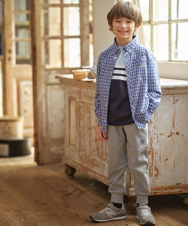 J.PRESS KIDS 【110-130cm】オックス チェックシャツ ブルー系3