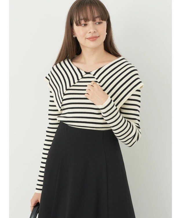 earth music&ecology ＢＩＧカラーニットプルオーバー Border