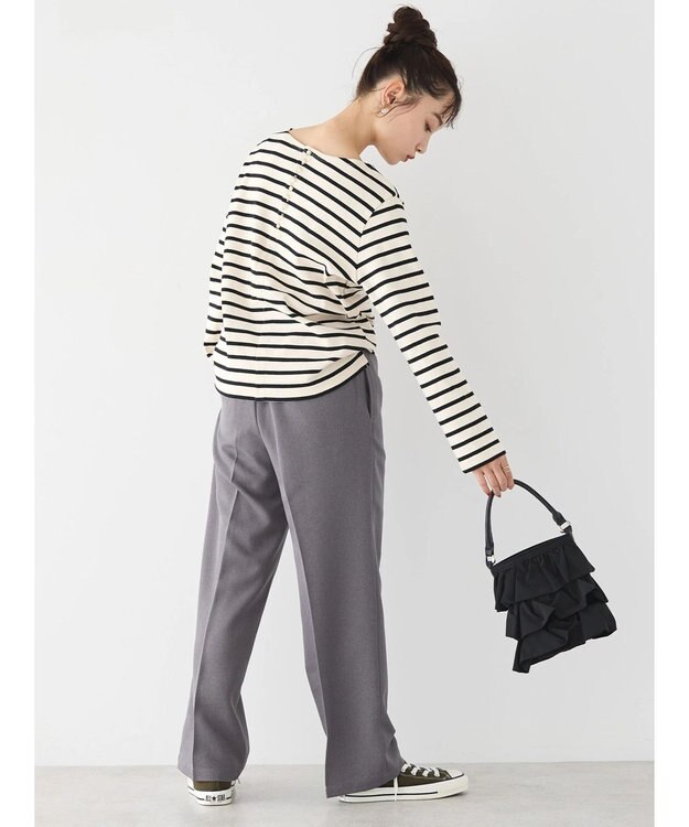 AMERICAN HOLIC バックパールボーダープルオーバー Border Black