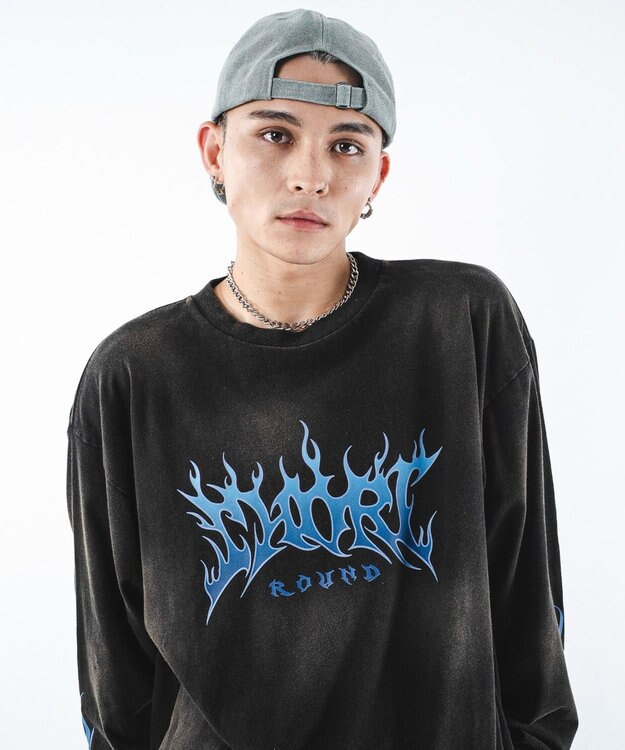 WEGO 【ユニセックス着用ITEM】フレイムグラフィックBIGT（LS） ブラック