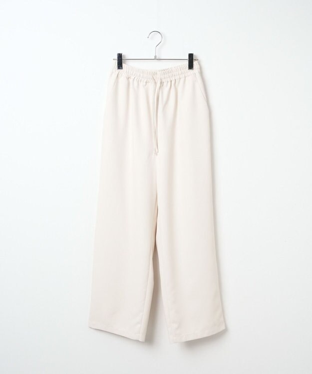 WEGO 【ウエストゴム/手洗い可】カラーイージーパンツ ホワイトアイボリー