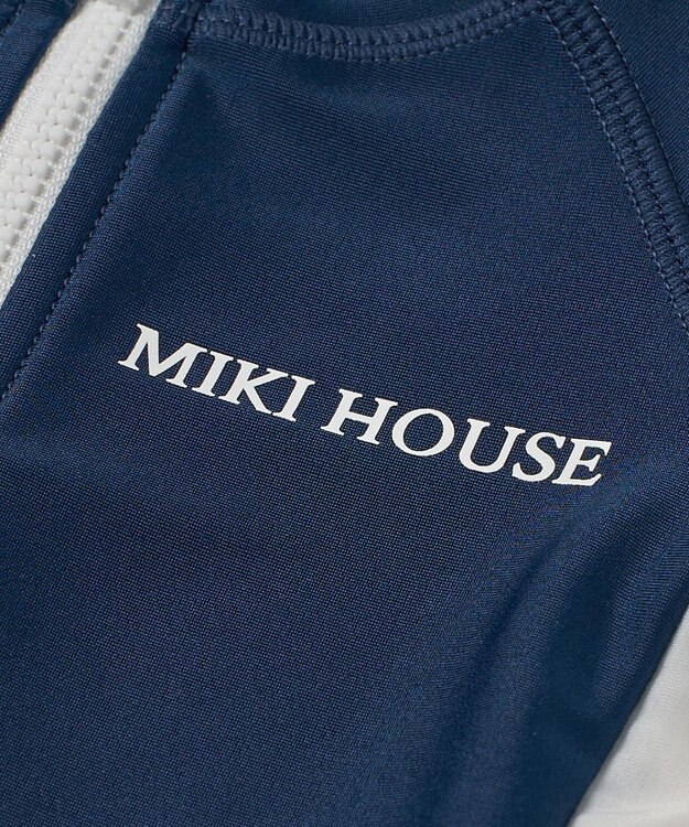 MIKI HOUSE HOT BISCUITS 【ミキハウス】【80-130cm】ラッシュガード 紺×白