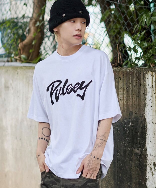 WEGO 【ユニセックス着用ITEM//MLサイズ展開】接触冷感グラフィックBIG　T（SS） ホワイト