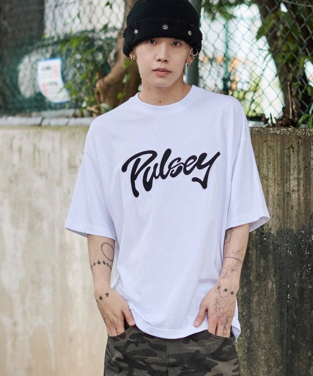 WEGO 【ユニセックス着用ITEM//MLサイズ展開】接触冷感グラフィックBIG　T（SS） ホワイト