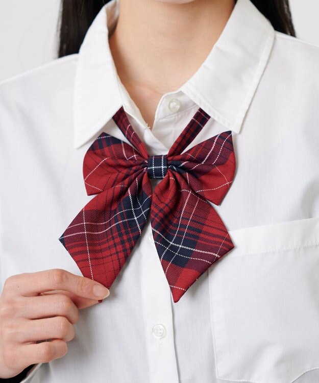 WEGO 【SCHOOLITEM】チェックスクールリボン レッドチェック1