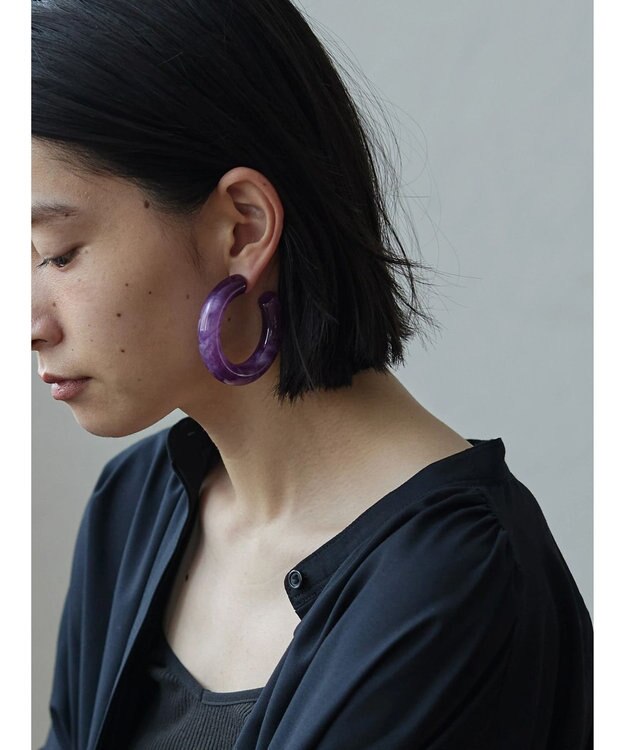 AMERICAN HOLIC ビッグフープピアス Purple