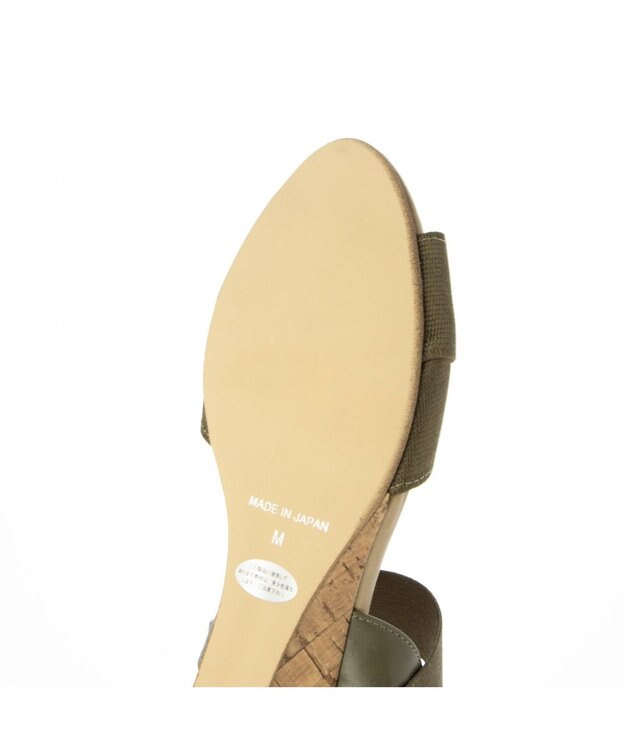 Riz raffinee <Riz raffinee>モチーフウェッジソールサンダル カーキ