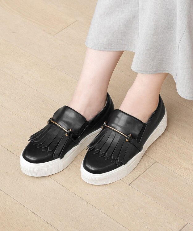 TOCCA 【晴雨兼用】FRINGE SLIPON RAIN SNEAKERS スニーカー ブラック系