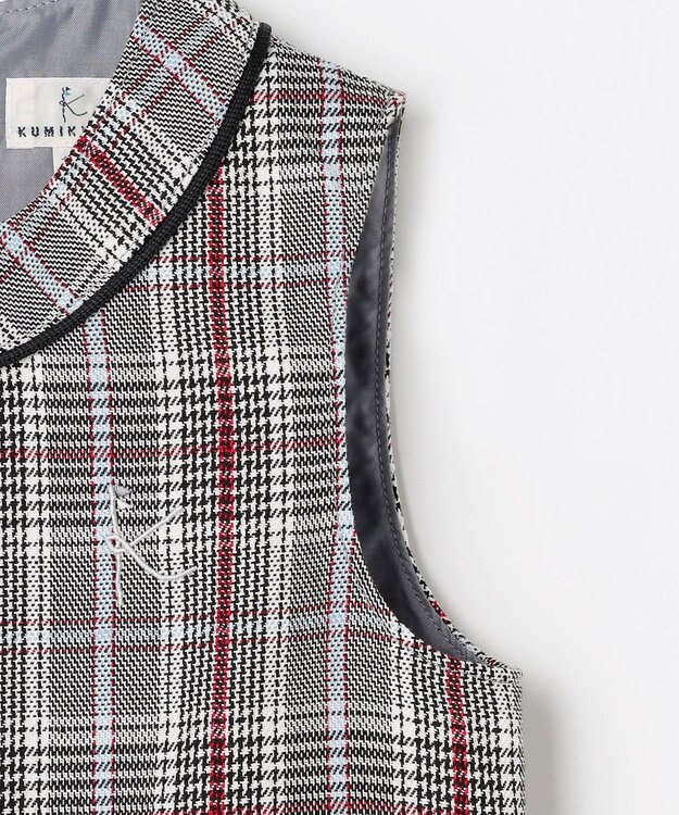 組曲 KIDS 【110-140㎝】グレンチェック ジャンスカ モノトーン